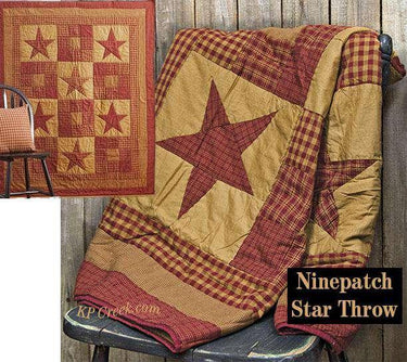 Ninepatch Quilted Throw - The Fox Decor